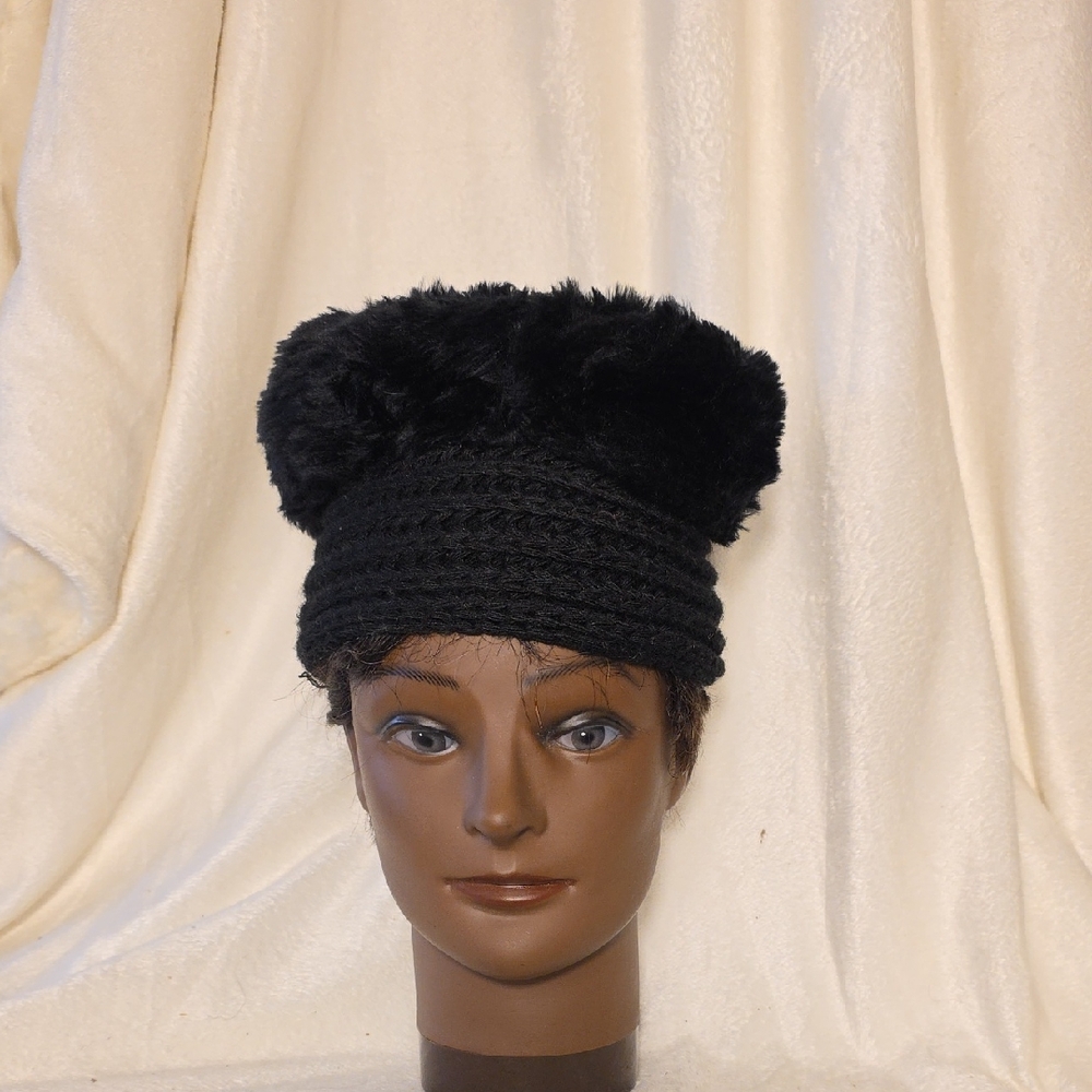 Black Faux Fur Headband